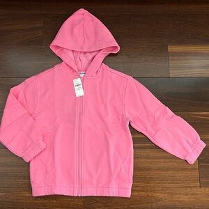 BNWT Old Navy Pink Hooded Zip-Up Sweatshirt for Kids
